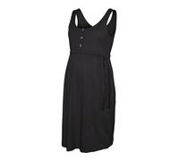 MAMALICIOUS Damen Mlevi Lia S/L JRS Abk Dress 2f A.noos Kleid, Schwarz, L EU