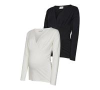 Mamalicious Emma Maternity Langarm-t-shirt Mit V-ausschnitt 2 Einheiten