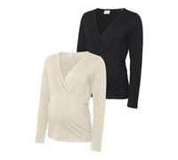 Mamalicious Kerrie Tess Maternity Long Sleeve T-shirt 2 Units Weiß,Schwarz S