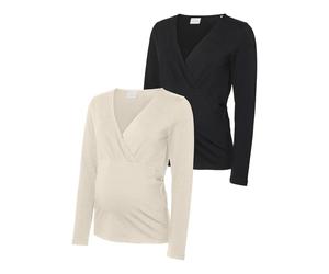 Mamalicious Kerrie Tess Maternity Langarm-t-shirt 2 Einheiten