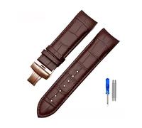 MAMA'S PEARL 22mm 23mm 24mm Echtleder Armband Mit Gebogenem Ende, Passend For Tissot Uhrengürtel 1853, Passend For COUTURIER T035627A T035407A T035439 Herrenarmband(Brown-rose gold,22mm)