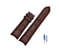 MAMA'S PEARL 22mm 23mm 24mm Echtleder Armband Mit Gebogenem Ende, Passend For Tissot Uhrengürtel 1853, Passend For COUTURIER T035627A T035407A T035439 Herrenarmband(Brown-no buckle,23mm)