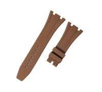MAMA'S PEARL 27mm 28mm 30mm Gummi Silikon Uhrenarmband Fit For AP Fit For Royal For Oak Offshore Serie Uhrenarmband Damen Herren Armband Weiches Armband(Brown-no buckle,30mm)