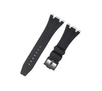 MAMA'S PEARL 27mm 28mm 30mm Gummi Silikon Uhrenarmband Fit For AP Fit For Royal For Oak Offshore Serie Uhrenarmband Damen Herren Armband Weiches Armband(Black-black,30mm)