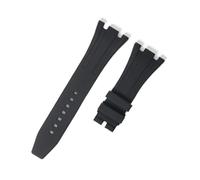 MAMA'S PEARL 27mm 28mm 30mm Gummi Silikon Uhrenarmband Fit For AP Fit For Royal For Oak Offshore Serie Uhrenarmband Damen Herren Armband Weiches Armband(Black-no buckle,27mm)
