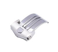 MAMA'S PEARL Edelstahl-Faltschließe, 18 mm, 20 mm, passend for TAG, passend for Heuer, passend for CARRERA, Faltverschlüsse, Silikon-Lederband, Uhrenzubehör Uhrenzubehör(Silver,18mm)