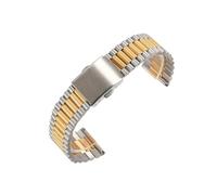 MAMA'S PEARL Edelstahl-Uhrenarmband 12 Mm 14 Mm 16 Mm 18 Mm 20 Mm Passend For Huawei GT2 Herren Damen Metallarmband Business-Ersatzband(Silver Gold,20mm)