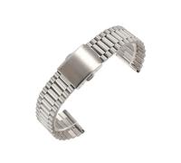 MAMA'S PEARL Edelstahl-Uhrenarmband 12 Mm 14 Mm 16 Mm 18 Mm 20 Mm Passend For Huawei GT2 Herren Damen Metallarmband Business-Ersatzband(Silver,14mm)