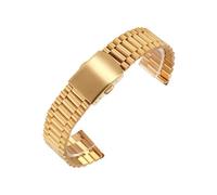 MAMA'S PEARL Edelstahl-Uhrenarmband 12 Mm 14 Mm 16 Mm 18 Mm 20 Mm Passend For Huawei GT2 Herren Damen Metallarmband Business-Ersatzband(Gold,12mm)