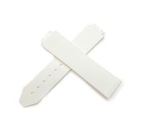 MAMA'S PEARL Fit For Hublot 25X19mm 21X15mm 19X13mm 23X15mm Armband Fit For Big Bang Serie Streifen Gummi Armband Männer Frauen Band Ausbuchtung Armband(White,21X15X18)