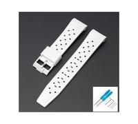 MAMA'S PEARL Flüssigsilikonarmband Mit Gebogenem Ende, Passend For Swatch X, For Blancpain Five Ocean, Herren- Und Damenuhr, Wasserdicht, Sport, For Fifty Fathoms, 22 Mm(White)