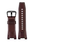 MAMA'S PEARL Herren-Uhrenarmband Aus Canvas Und Leder, 26 Mm, Passend For Casio GST-B100 S130 W300GL 400G W330 GST-W120L S120 W130L S100-Serie, Uhrenzubehör(Brown black buckle)