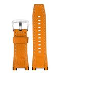 MAMA'S PEARL Herren-Uhrenarmband Aus Canvas Und Leder, 26 Mm, Passend For Casio GST-B100 S130 W300GL 400G W330 GST-W120L S120 W130L S100-Serie, Uhrenzubehör(Yellow silver buckle)