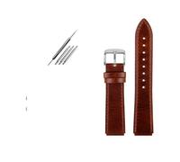 MAMA'S PEARL Passend for Casio Vintage-Lederarmband A158 A159 A169 AE-1200 AE1200 AE1300 SGW-300/400 AQ-150W Rindsleder-Armband Retro-Armband 18 mm(Brown-silver)