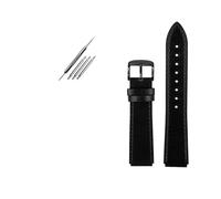 MAMA'S PEARL Passend for Casio Vintage-Lederarmband A158 A159 A169 AE-1200 AE1200 AE1300 SGW-300/400 AQ-150W Rindsleder-Armband Retro-Armband 18 mm(Black-black)