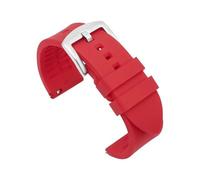 MAMA'S PEARL Silikon-Uhrenarmband 20 Mm 22 Mm 24 Mm Herren-Sport-wasserdichtes Armband For Rolex For Seiko-Uhren-Ersatzarmband(Red-silver buckle,24mm)