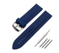 MAMA'S PEARL Silikonarmband-Uhrenzubehör Passend For Armani AR0527 AR5856 AR0593 Dornschließe 23 Mm Herren-Uhrenarmband Aus Wasserdichtem Kautschuk(Blue)