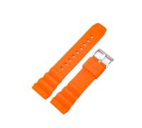 MAMA'S PEARL Tauchen Uhr Strap 20mm 22mm Silikon Männer Sport Wasserdicht Handgelenk Band Armband Zubehör Fit for Seiko SKX007 SRP777J1(Orange S,22mm)