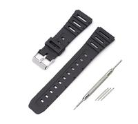 MAMA'S PEARL Uhrenarmband Passend For Casio-Armbänder, Uhrenaccessorise CA-53W, CA-61W, FT-100W, W-520U, W-720G, Weiches TPU-Armband, 20 Mm, Armband, Gürtel, FT100W(18mm)
