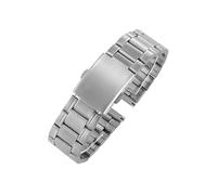 MAMA'S PEARL Universelles Armband Aus Stahl Mit Flachem Ende, Passend For Seiko, Edelstahl-Armband, Passend For Rolex, Herren- Und Damenarmband, Zubehör(Silver,24mm)