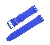 MAMA'S PEARL Wasserdichtes Silikon-Armband, Passend For Swatch, Weiches Gummi-Armband, Herren- Und Damen-Ersatzarmband, 16/17/19/20 Mm, Riemenzubehör(Blue,17mm)
