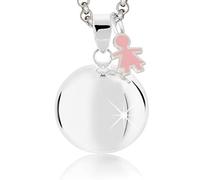 MAMIJUX® Engelsrufer Mädchen Mutter Baby Geschenk Schwangerschaft Halskette Damen Engelsrufer Kette Stahl, Unica, Edelstahl