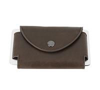 MAMJENNI Retro Herren Leder RFID ID Kreditkarteninhaber Schutz Geld Brieftasche Clip Kartenetui (Kaffee)