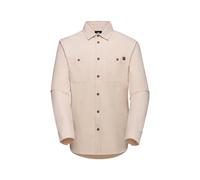 Mammut Alvra Undyed Longsleeve Shirt Men | Flanellhemd für Herren, Freizeithemd zum Wandern, Outdoor Baumwollhemd, Naturfarbe, Langarm | Light Brown, XL