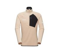 Mammut Herren Half Zip Pullover, M, Beige, Funktionsshirt, Oberteil für Sportler, aus Polartec Power Grid