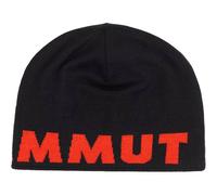 Mammut Beidseitig tragbare feinmaschige Strickmütze Logo Beanie Schwarz one size