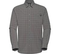 Mammut Lenni Longsleeve Shirt Men | Outdoor Hemd für Herren, Atmungsaktiv, Langarm | Steel-Black, XL