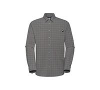 Mammut Lenni Longsleeve Shirt Men | Outdoor Hemd für Herren, Atmungsaktiv, Langarm | Steel-Black, S