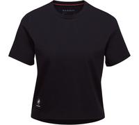 Mammut Massone T-Shirt mit kurz geschnittenem Aufnäher für Damen, schwarz, XS