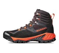 Mammut Sapuen High GTX Men | Wanderschuhe für Herren, Outdoor Schuhe für Hiking, Wasserdichte Trekkingschuhe, Gore-Tex Wanderstiefel, Atmungsaktive Bergschuhe | Black-Hot Red, 7.5