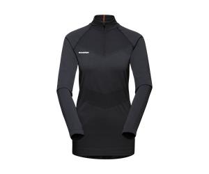 Mammut Wärmendes Langarmshirt mit Merinowolle Trift Half Zip Longsleeve Women Schwarz S