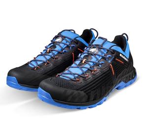 Mammut Wanderschuhe Alnasca Knit III Low GTX (Zustieg, atmungsaktiv, wasserdicht) schwarz/blau Herren, Größe Euro (US) 42 (9)