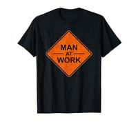Man at Work Road Traffic Highway Schild Road Crew T-Shirt