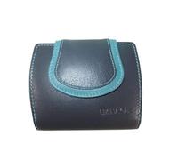 MANAGE 2farbige Leder-Geldbörse blau-türkis