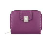 MANAGE Premium Geldbörse Damen Pink - RFID NFC Schutz - Geräumiges Echtleder Portemonnaie Frauen mittelgroß - Leder Geldbeutel viele Fächer mit Reißverschluss (Pink)