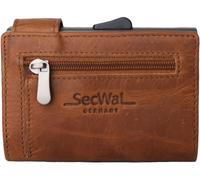 Manage - Secwal1 Kartenetui RV Münzfach RFID Leder cognac Braun