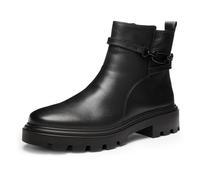 Stiefelette ARA "MANCHESTER", Damen, Gr. 6,5, schwarz, Glattleder, unifarben, Schuhe, Biker Boots, Stiefel in Komfortweite H (= sehr weit) (79707342-6,5) schwarz