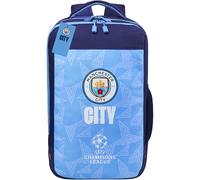 Manchester CIty F.C Rucksack Herren Backpack Fanartikel für Sport Reise Freizeit Fussball Geschenk für Männer und Teenager (Blau)
