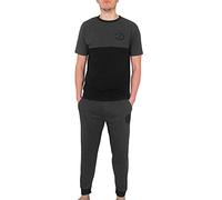 Manchester United FC - Herren Premium-Schlafanzug mit Langer Hose - Offizielles Merchandise - Geschenk für Fußballfans - Grau - 2XL