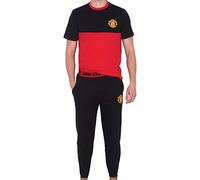 Manchester United FC - Herren Premium-Schlafanzug mit Langer Hose - Offizielles Merchandise - Geschenk für Fußballfans - L