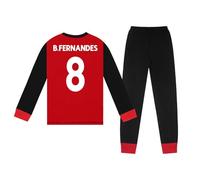 Manchester United FC - Jungen Schlafanzug mit Sublimationsdruck - Offizielles Merchandise - Geschenk für Fußballfans - Rot B.Fernandes - 13-14 Jahre