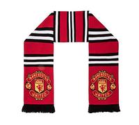 Manchester United FC - Strickschal - Offizielles Merchandise - Geschenk für Fußballfans - Jacquard-Muster - Rot gestreift