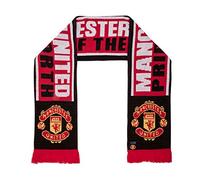 Manchester United FC - Strickschal - Offizielles Merchandise - Geschenk für Fußballfans - Jacquard-Muster - Rot ‚Pride of the North‘