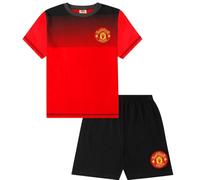 Manchester United Football Club Kurzer Schlafanzug Baumwolle Schwarz Rot Gr. 12-13 Jahre, rot