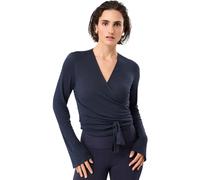 Mandala Cozy Wool Wrap Damen Longsleeve (Dunkelblau L)