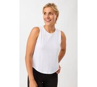 Mandala Cropped Tank Top White (Weiß) M
